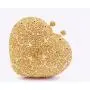Heart Shaped Handbag Crystal Gown Rhinestone Purses Dress Banquet Stone Clutch Purse Frame Bag Evening Bags for Women Luxury