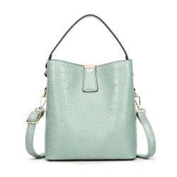 2024 Custom Crocodile Vegan Leather Bucket Bag For Women Ladies Fashion Handbag