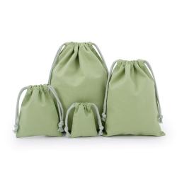 Cotton Bundle Pocket Drawstring Cotton Linen Printing Logo Storage Linen Bag Canvas Pocket