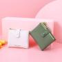 Good Quality Simple Women's Short Wallet Female Purses Card Holder Wallets Soft PU Leather Coin Money Clip Bag Pu Leather Wallet carteras para mujer