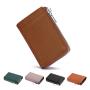Custom Logo Luxury Leather Slim Wallet Credit Card Holder