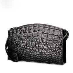 SAC A Main Cuir Sac Pour Homme Bolsa De Luxo Men Luxury Genuine Crocodile Skin Leather Envelop Hand Clutch Bags Handbag For Man