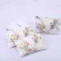 High Quality 8 OZ Canvas Zipper Makeup Bag Natural Cotton Cosmetic Brush Packaging Makeup Pouch With Logo