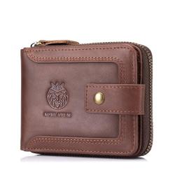 XL281 Men's Genuine Leather Short Wallet Soft Comfortable Purse Gift Packaging Box Card Holders Accept Customized Logo