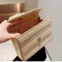 Good quality pearls clutch bag women square purses dress clutch bag champagne pearl luxury dinner clutch bag evening handbags