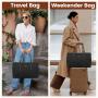 LOVEVOOK 2024 New Fashion Quilted Weekender Overnight Duffle Bag with 3 Packing Cubes Carry on Travel Luggage Duffel Bags Women