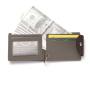 HF007 CUIKCA Unisex Slim Leather Mini Wallet Business Card Cases Hasp Zipper Coins Purse Money Clip ID Credit Card Holders