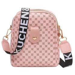Wholesale 2024 Women's Fashion Brand Printed Single Shoulder Bag Korean Oblique Straddle Mini Vertical Style New Foreign Trade