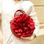 hot ladies dinner bag round solid flower handbag textures women's handbag luxury crossbody girl's bag top selling shoulder bag