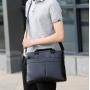 ZWY103 New Male Business Casual Horizontal Laptop Briefcase Wholesale PU Work Travel Laptop Bag Simple Portable Shoulder Bag
