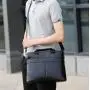 ZWY103 New Male Business Casual Horizontal Laptop Briefcase Wholesale PU Work Travel Laptop Bag Simple Portable Shoulder Bag