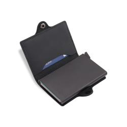 Wholesale Leather Metal Card Holder Aluminium Business Card Holder RFID Metal Card Holder Wallet