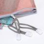 Gelory Portable Durable Travel Toiletry Pouch Nylon Mesh Cosmetic Makeup Organizer Bag with Zipper