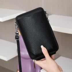 ZX084 Cell Phone Purse Wallet Travel Coin Purse PU Leather Crossbody Wallet Card Holder Bag Card Holder Simple Coin Wallet