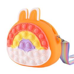 KB018 Silicone Children Cartoon Purse 2023 Mini Kids Bag Toy  Bubble Shoulder Bag Luxury Backpack High Quality Crossbody Bag
