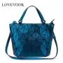 LOVEVOOK 2021 luxury womens crossbody shoulder bags ladies foldable Totes Hobo bag women geometric purse and handbags