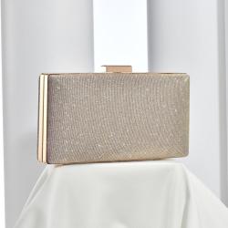 Minimalist clip buckle wedding banquet dresses bags lady purse glitter evening clutch purses woman clutches bag