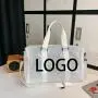 wholesale custom logo pvc clear jelly color swimming overnight tote duffel duffle bag for women girls spend the night bags