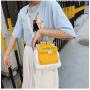 Fashion New Girl Canvas Bag Custom Contrasting Color Single Shoulder Bags Oblique Creative Small Square Cross Boy Bag