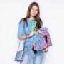 Lovevook Luminous backpack sets ladies geometric pu leather backpacks women fashion casual bag 2019.