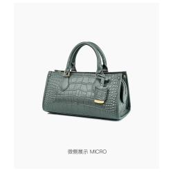 Crocodile Pattern Women Fashion Handbags Green PU Wholesale Women Handbags Pillow Shaped Designer Handbag Wholesale