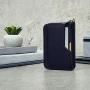 Factory Custom Rfid Blocking Leather Bank Visa Card Holder PU Leather Credit Card Case Genuine Leather Zip Card Case Wallet