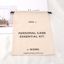 Eco-friendly Recycled Cotton Drawstring Shopping Clothes Storage Bag Custom Logo Printed Muslin Dust Gift Cotton Pouch