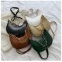 HR230 New Trend Fashionable Crossbody Ladies Bag PU Popular One Shoulder Portable Women's Bag Underarm Curved Moon Handheld Bag