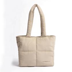 CHANGRONG Custom nylon puffer tote bags with custom printed Logo