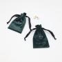 Flexography Customized Dark Green Velvet Drawstring Travel Shopping Handbag Small Medium Velvet Cosmetic Makeup Gift Bag
