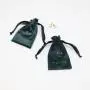 Flexography Customized Dark Green Velvet Drawstring Travel Shopping Handbag Small Medium Velvet Cosmetic Makeup Gift Bag