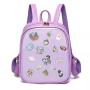 OEM wholesale custom design fashion pu leather clear transparent window kids Ita backpack bag