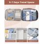 New Waterproof TSA-friendly Travel Essentials Bag with 3 Packing Cubes Toiletries 40L Large Travel laptop Backpack for Women Men