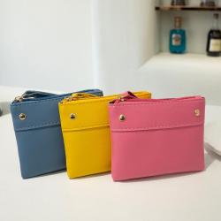 Hot Sale Unisex Vintage PU Leather Long Wallet with Zipper Customizable Logo for Men Women's Short Wallet Mini Cash Coin Storage