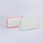 Keymay Custom Personalized Chenille Letter Patch Makeup Bag Women Travel Zipper Toiletry Pouch Canvas Cosmetic Bag