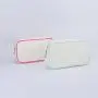 Keymay Custom Personalized Chenille Letter Patch Makeup Bag Women Travel Zipper Toiletry Pouch Canvas Cosmetic Bag