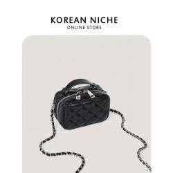 New hand-carrying box bag female small fresh mini lipstick messenger bag small fragrance rhombus box chain bag