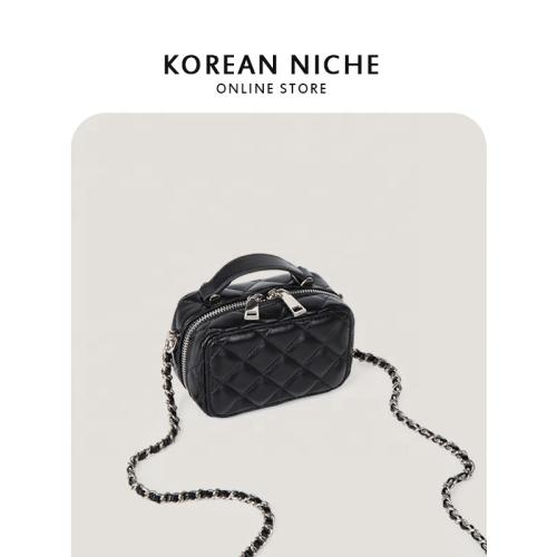 New hand-carrying box bag female small fresh mini lipstick messenger bag small fragrance rhombus box chain bag