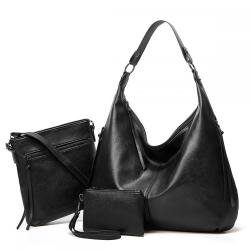 Soft pu leather large tote bag handbag crossbody popular women's handbags set ladies hand bags for women