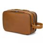 2024 Custom Luxury Genuine Leather Storage Hand Bag For Men Cosmetic Bags