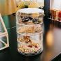 SN048 Earring Necklace Organizing Box 5 Layers Round Rotating pink Jewelry Storage Box Promotional Gifts Jewelry Organizer Case