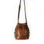 Customized Logo Factory High Quality Crossbody Bag Drawstring Design Bucket Bag PU Leather Glossy Soft Bucket Bag for Women