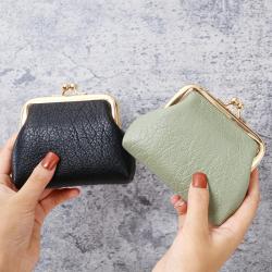 2024 New Retro Coin Purse Ladies Short Wallet Buckle Candy Color Coin Pouch Wholesale