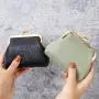 2024 New Retro Coin Purse Ladies Short Wallet Buckle Candy Color Coin Pouch Wholesale