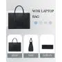 LOVEVOOK Women's Large Vintage Business computer Briefcase OEM Leather Office Work Bag 15.6 inch Laptop Tote Hand bags for Women