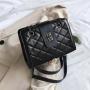 Hot Selling Pu Leather Bags for Women 2024 New Trendy Chain Fashion Shoulder Bag with Simple Embroidered Thread Crossbody Bag
