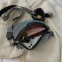 2024 new rhinestone silver leather bag women shoulder bag upgrade fashion atmosphere semi-oval handbag