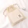 Custom Label Logo Printed Natural Cotton Mesh Soap Bag Organic  Drawstring Soap Pouch For Gift