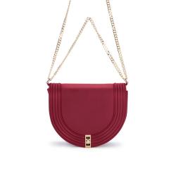 2024 High-end quality Red PU Women's luxury Metal Chain Cross-body Bag Custom Label Fashion Sling Women's Shoulder Bag