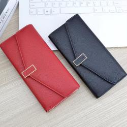 Women's long multi card soft leather minimalist fashion wallet